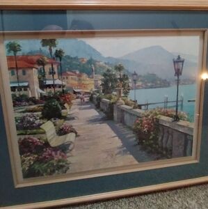 Howard Behrens - Bellagio Promenade, Giclée On Canvas (41.5x 34) Framed